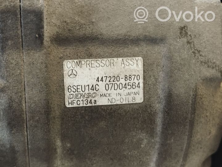 Mercedes-Benz Vaneo W414 Ilmastointilaitteen kompressorin pumppu (A/C) 4472208870