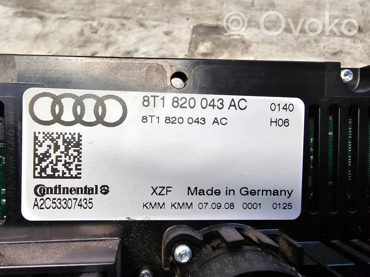 Audi A5 8T 8F Unité de contrôle climatique 8T1820043AC