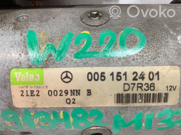 Mercedes-Benz S W220 Starter motor A0051512401