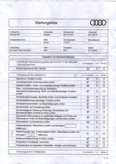 Audi A6 C7 Pagrindinis galinių durų stiklas 