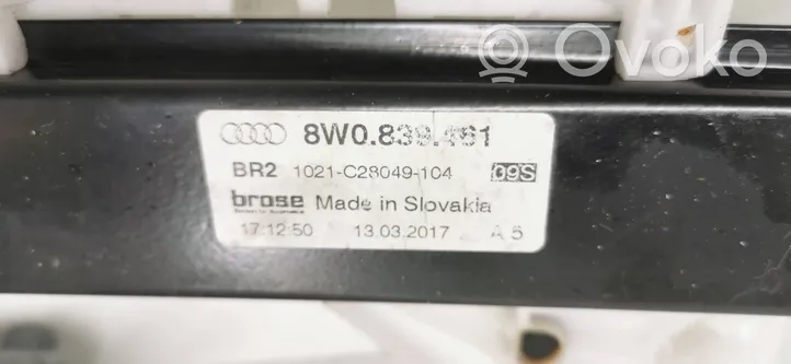 Audi A4 S4 B9 El. Lango pakėlimo mechanizmo komplektas 8W0839461