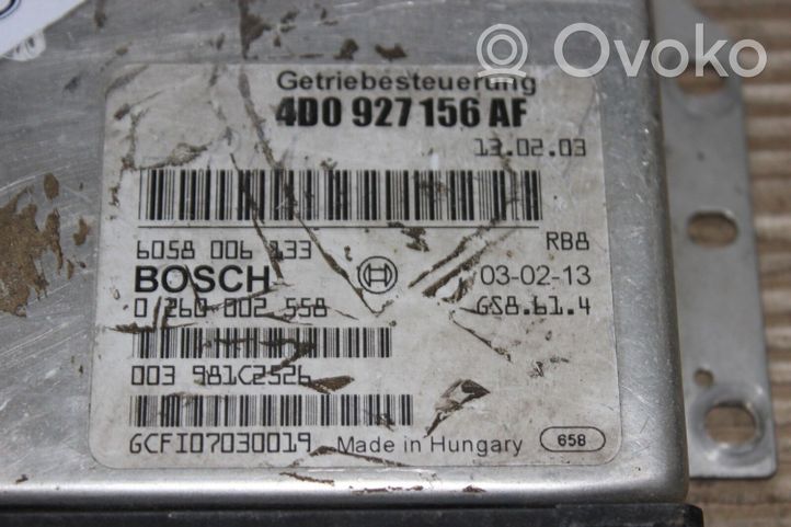 Audi A8 S8 D2 4D Module de contrôle de boîte de vitesses ECU 4D0927156AF