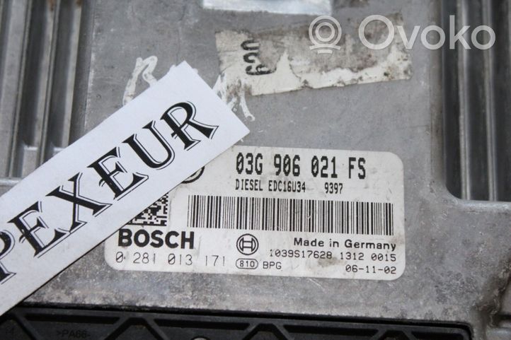 Volkswagen Eos Calculateur moteur ECU 03G906021FS