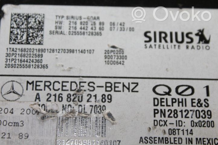 Mercedes-Benz C W204 Altre centraline/moduli A2168202189