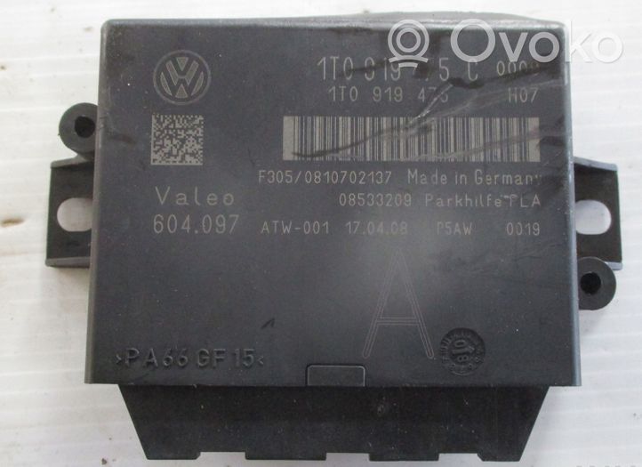 Volkswagen PASSAT CC Centralina/modulo sensori di parcheggio PDC 1T0919475C