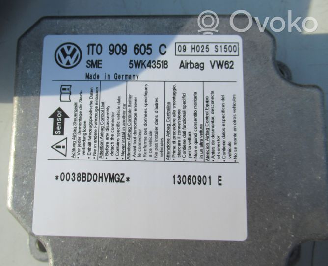 Volkswagen Touran I Oro pagalvių komplektas su panele 1T1857001