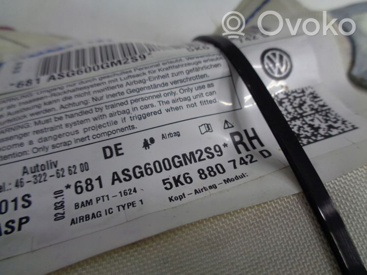 Volkswagen Golf VI Airbag da tetto 5K6880742D