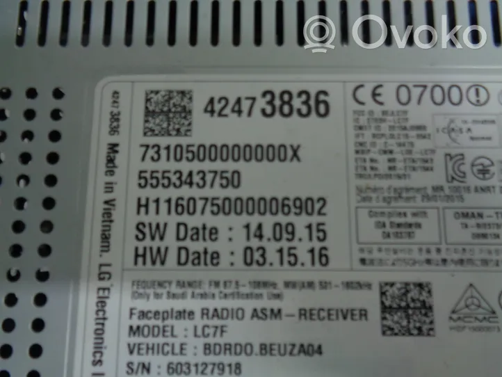 Opel Corsa E Moduł / Sterownik GPS 555343750