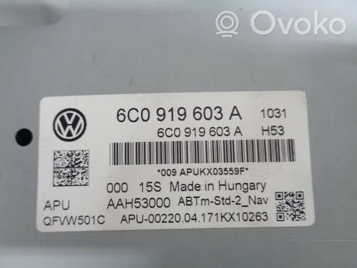 Volkswagen Polo V 6R Pääyksikkö multimedian ohjaus 6C0919603A