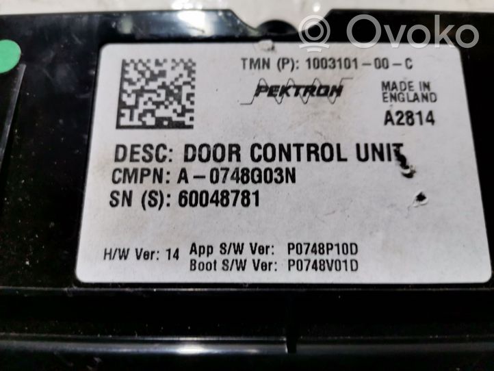 Tesla Model S Unidad de control/módulo de la puerta 0748G03N