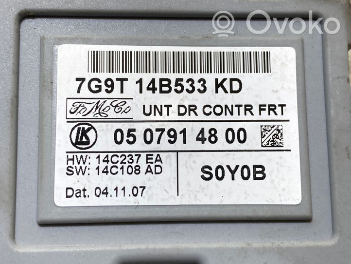 Ford Mondeo MK IV Sterownik / Moduł drzwi 7G9T14B533KD