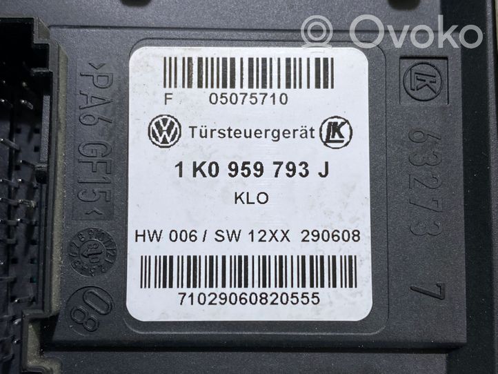 Volkswagen Tiguan Priekinio el. Lango pakėlimo mechanizmo komplektas 1K0959793J