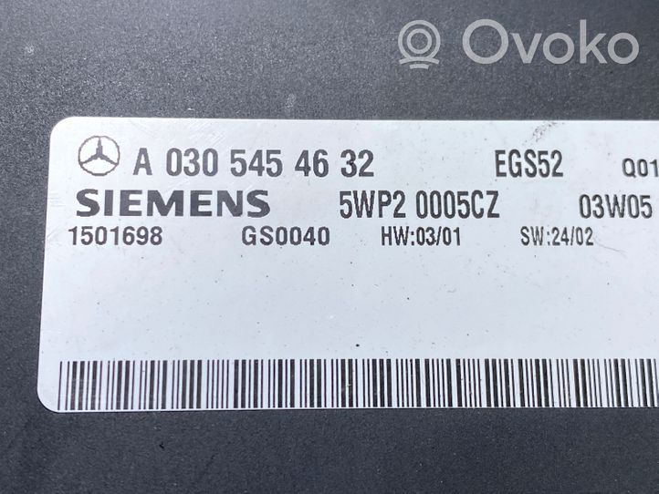 Mercedes-Benz ML W163 Pavarų dėžės valdymo blokas A0305454632