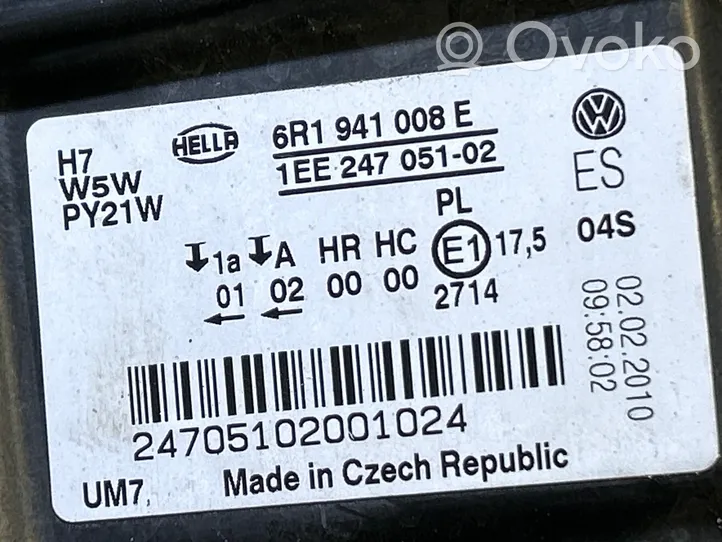Volkswagen Polo V 6R Lampa przednia 6R1941008E