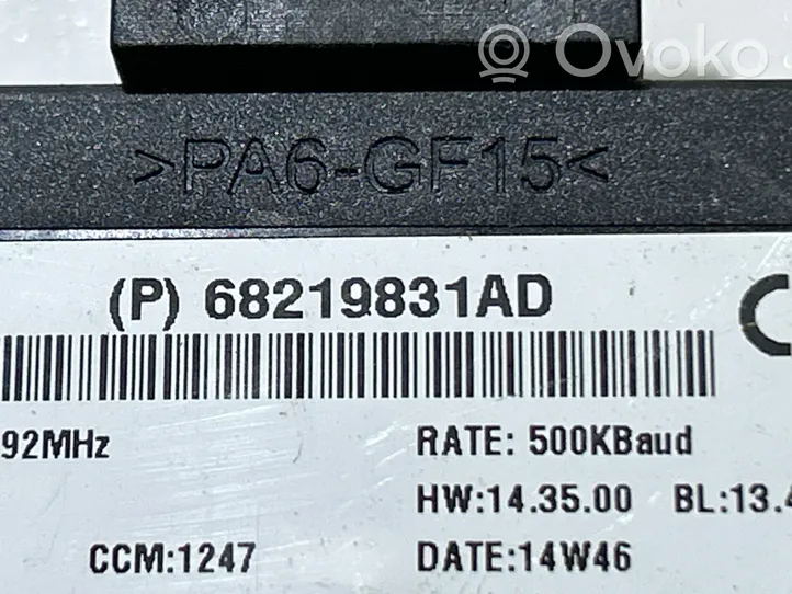 Dodge Challenger Tire pressure control unit 68219831AD