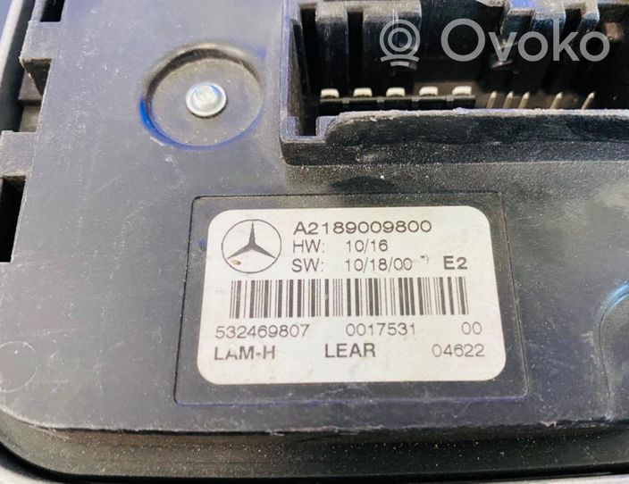 Mercedes-Benz CLS C218 X218 Module de ballast de phare Xenon A2189009800