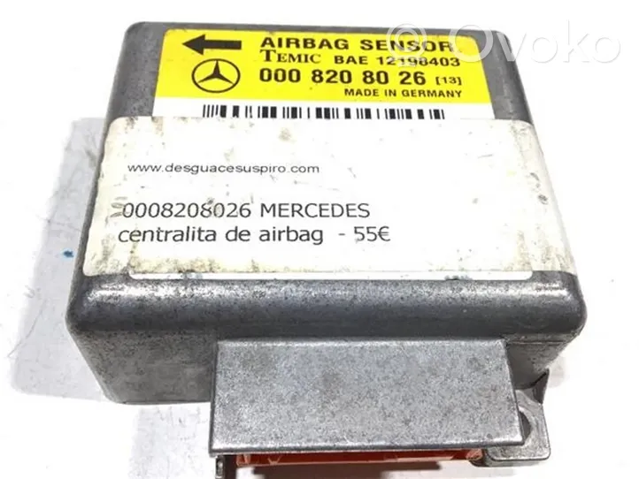 Mercedes-Benz C AMG W202 Airbag control unit/module 0008208026