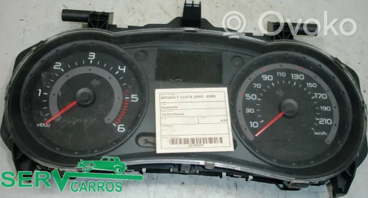 Renault Clio III Compteur de vitesse tableau de bord 