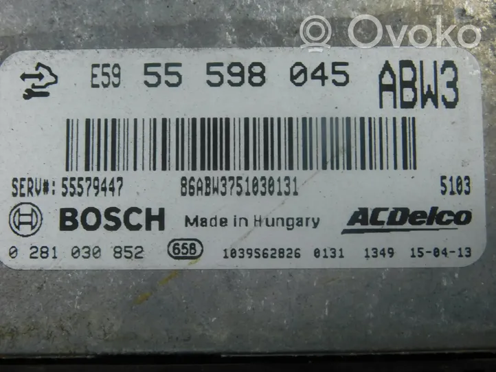 Opel Astra J Kit calculateur ECU et verrouillage 55598045