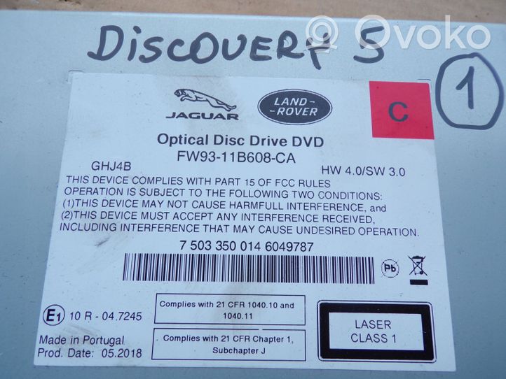 Land Rover Discovery 5 Navigaatioyksikkö CD/DVD-soitin FW9311B608CA
