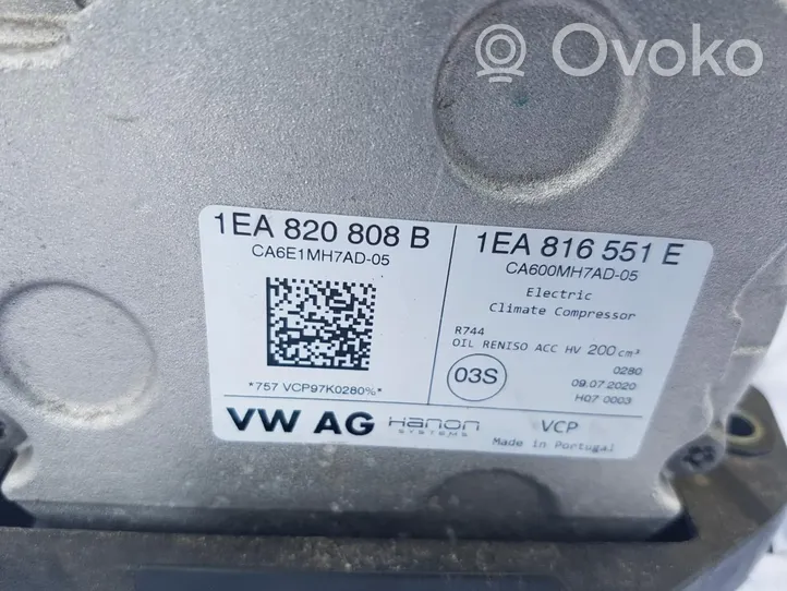 Volkswagen ID.4 Ilmastointilaitteen kompressorin pumppu (A/C) 1EA820808B