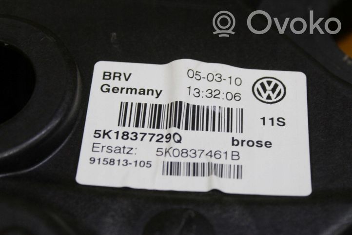 Volkswagen Golf VI Meccanismo di sollevamento del finestrino anteriore senza motorino 