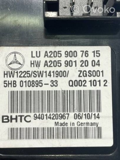 Mercedes-Benz E W213 Ilmastointi-lämmityslaitteen ohjausjärjestelmä A2059012004