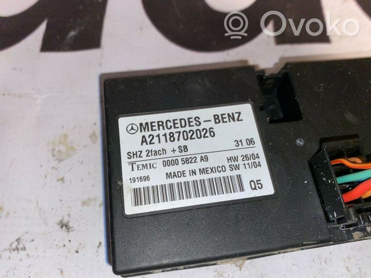 Mercedes-Benz GL X164 Modulo di controllo sedile A2118702026