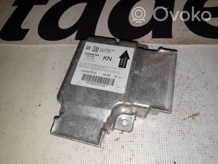 Opel Vectra C Module de contrôle airbag 13186947