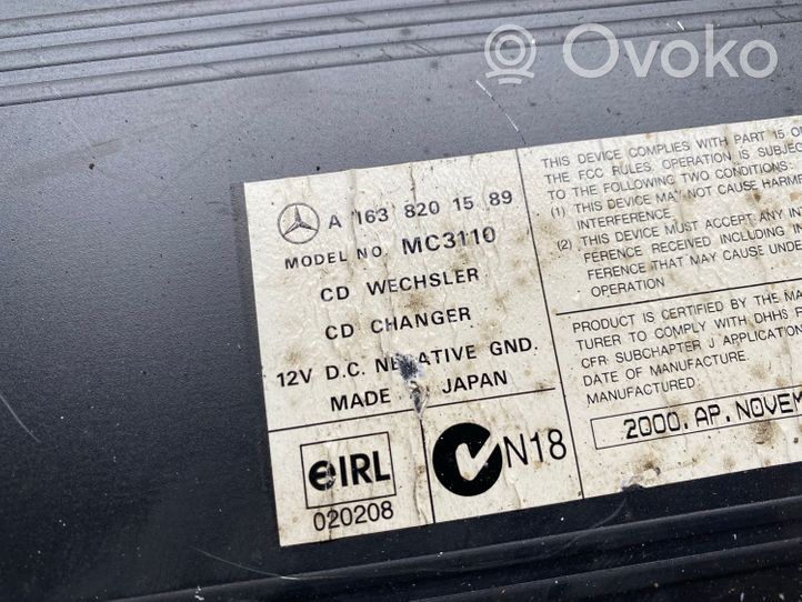Mercedes-Benz ML W163 CD/DVD-vaihdin A1638201589