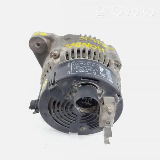 Honda Civic Alternator 0123315007