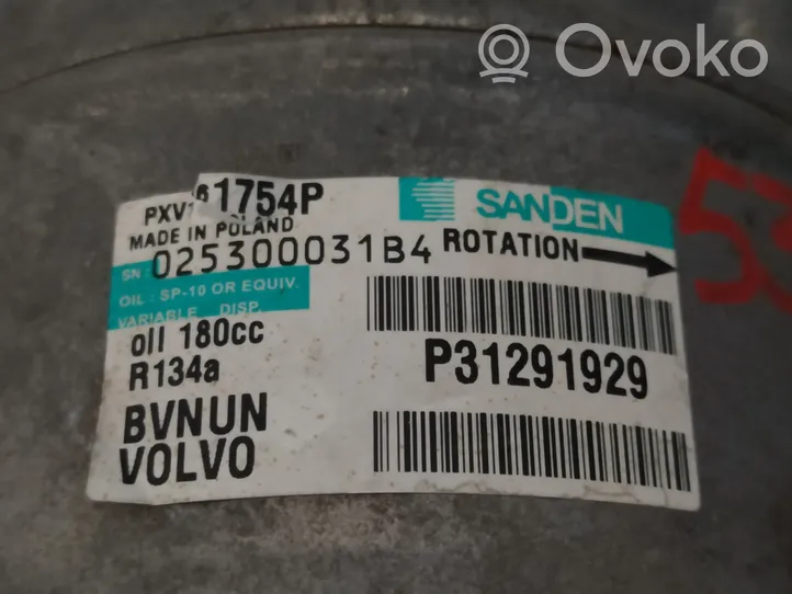 Volvo S40 Ilmastointilaitteen kompressorin pumppu (A/C) P31291929