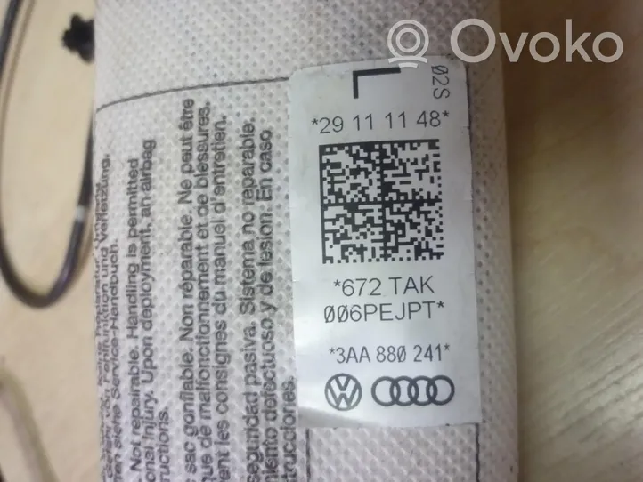 Volkswagen PASSAT B7 Poduszka powietrzna Airbag boczna 3AA880241