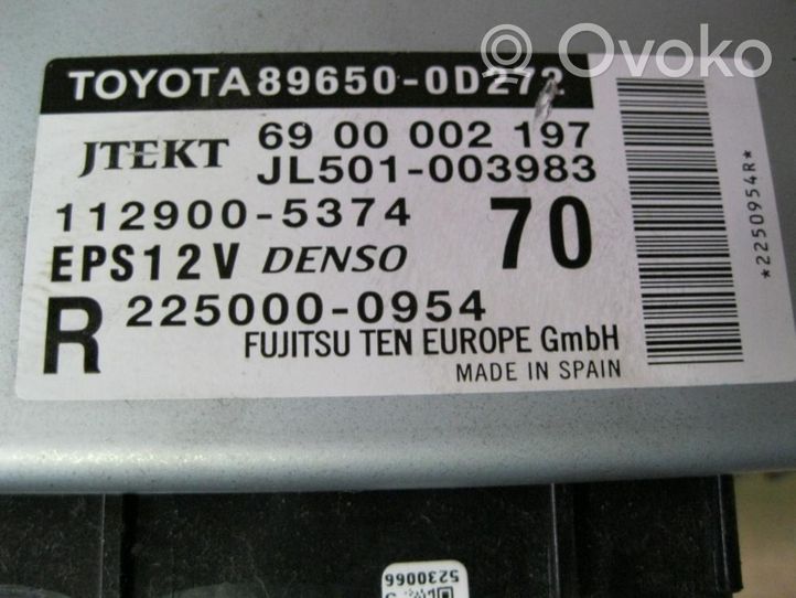 Toyota Yaris Centralina/modulo servosterzo 896500D272