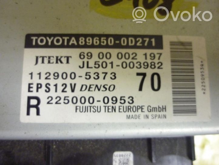 Toyota Yaris Unité de commande / calculateur direction assistée 896500D271