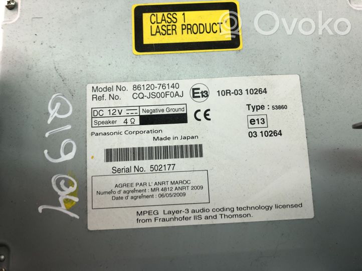 Lexus CT 200H Panel / Radioodtwarzacz CD/DVD/GPS 8612076140