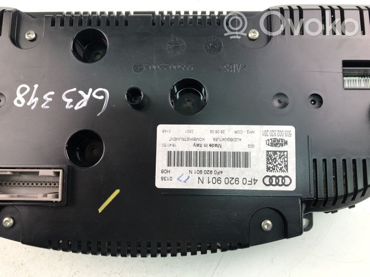 Audi A6 S6 C6 4F Compteur de vitesse tableau de bord 4F0920901N