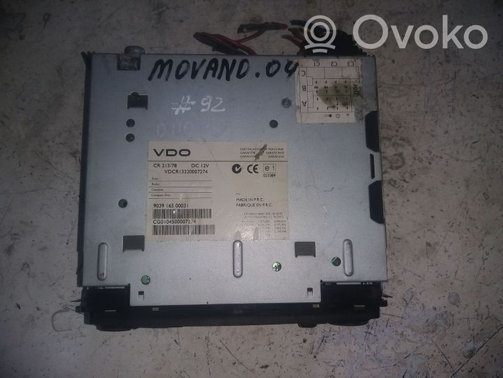 Opel Movano A Radio/CD/DVD/GPS-pääyksikkö VDCR13320007274