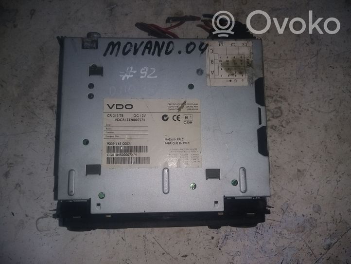 Opel Movano A Unidad delantera de radio/CD/DVD/GPS VDCR13320007274