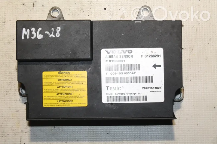 Volvo S80 Sterownik / Moduł Airbag 31288291