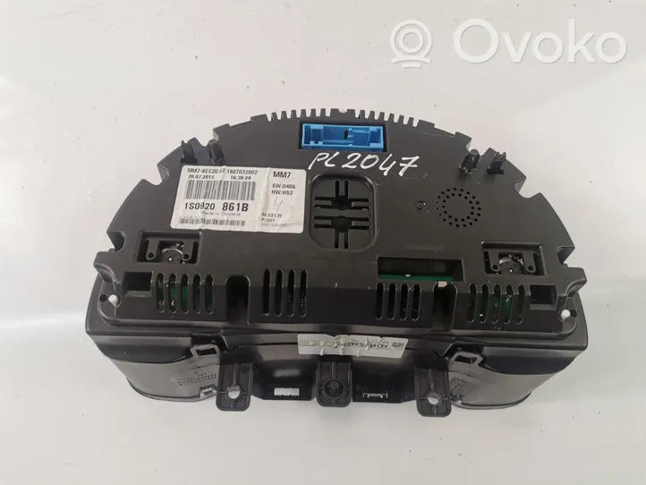 Volkswagen Up Compteur de vitesse tableau de bord 1S0920861B