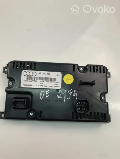 Audi A6 S6 C6 4F Monitori/näyttö/pieni näyttö 4F0919603