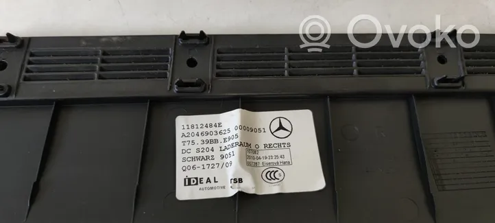 Mercedes-Benz C W204 Podpora mocowania półki bagażnika A2046903625
