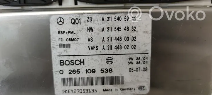 Mercedes-Benz E W211 ABS Steuergerät A0054317212