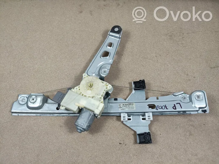 Peugeot 3008 I Front door window regulator with motor 9682808980