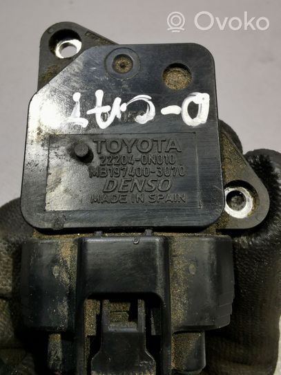 Toyota Corolla Verso E121 Ilmamassan virtausanturi 