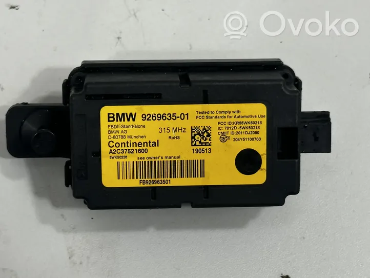 BMW 3 F30 F35 F31 Centralina/modulo allarme 9269635