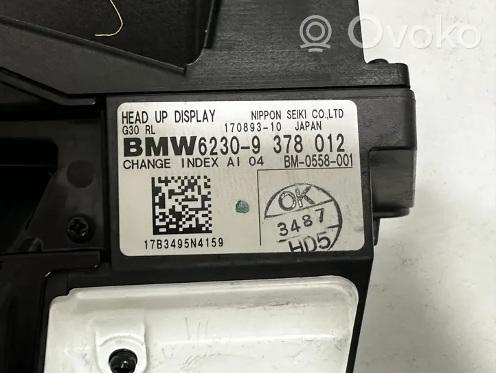 BMW 5 G30 G31 Schermo del visore a sovrimpressione 9378012