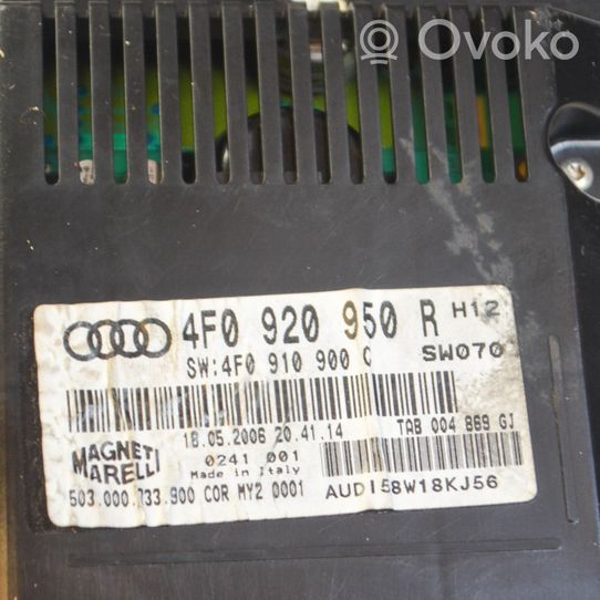 Audi A6 S6 C6 4F Spidometras (prietaisų skydelis) 4F0920950R