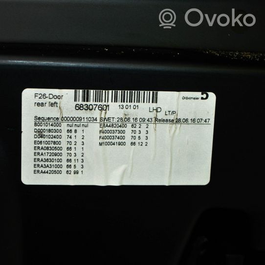 BMW X4 F26 Apmušimas galinių durų (obšifke) 6830760